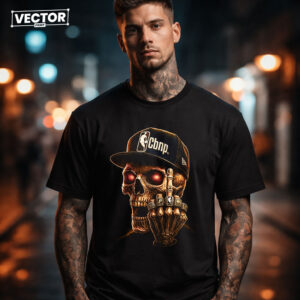 Чоловіча чорна футболка з принтом VECTOR_UNDERGROUND_0152