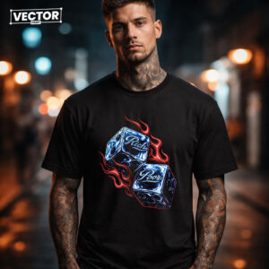 Чоловіча чорна футболка з принтом VECTOR_UNDERGROUND_0154