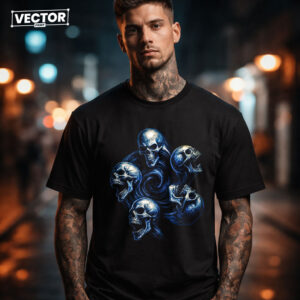 Чоловіча чорна футболка з принтом VECTOR_UNDERGROUND_0161