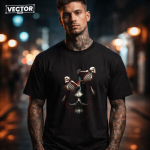 Чоловіча чорна футболка з принтом VECTOR_UNDERGROUND_0162