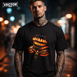 Чоловіча чорна футболка з принтом VECTOR_UNDERGROUND_0163