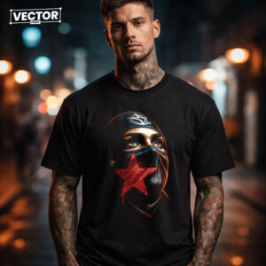 Чоловіча чорна футболка з принтом VECTOR_UNDERGROUND_0169