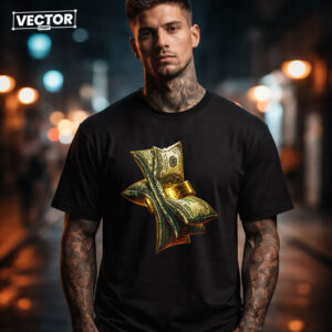 Чоловіча чорна футболка з принтом VECTOR_UNDERGROUND_0179