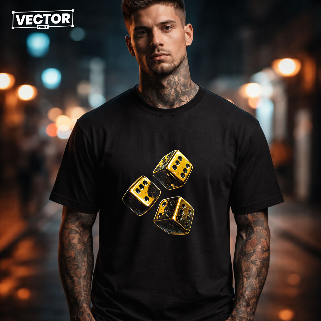Чоловіча чорна футболка з принтом VECTOR_UNDERGROUND_0180