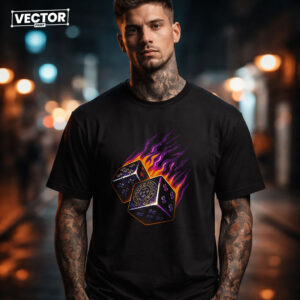 Чоловіча чорна футболка з принтом VECTOR_UNDERGROUND_0181