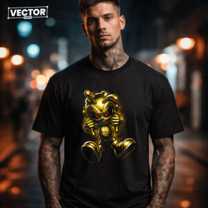 Чоловіча чорна футболка з принтом VECTOR_UNDERGROUND_0184