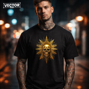 Чоловіча чорна футболка з принтом VECTOR_UNDERGROUND_0185