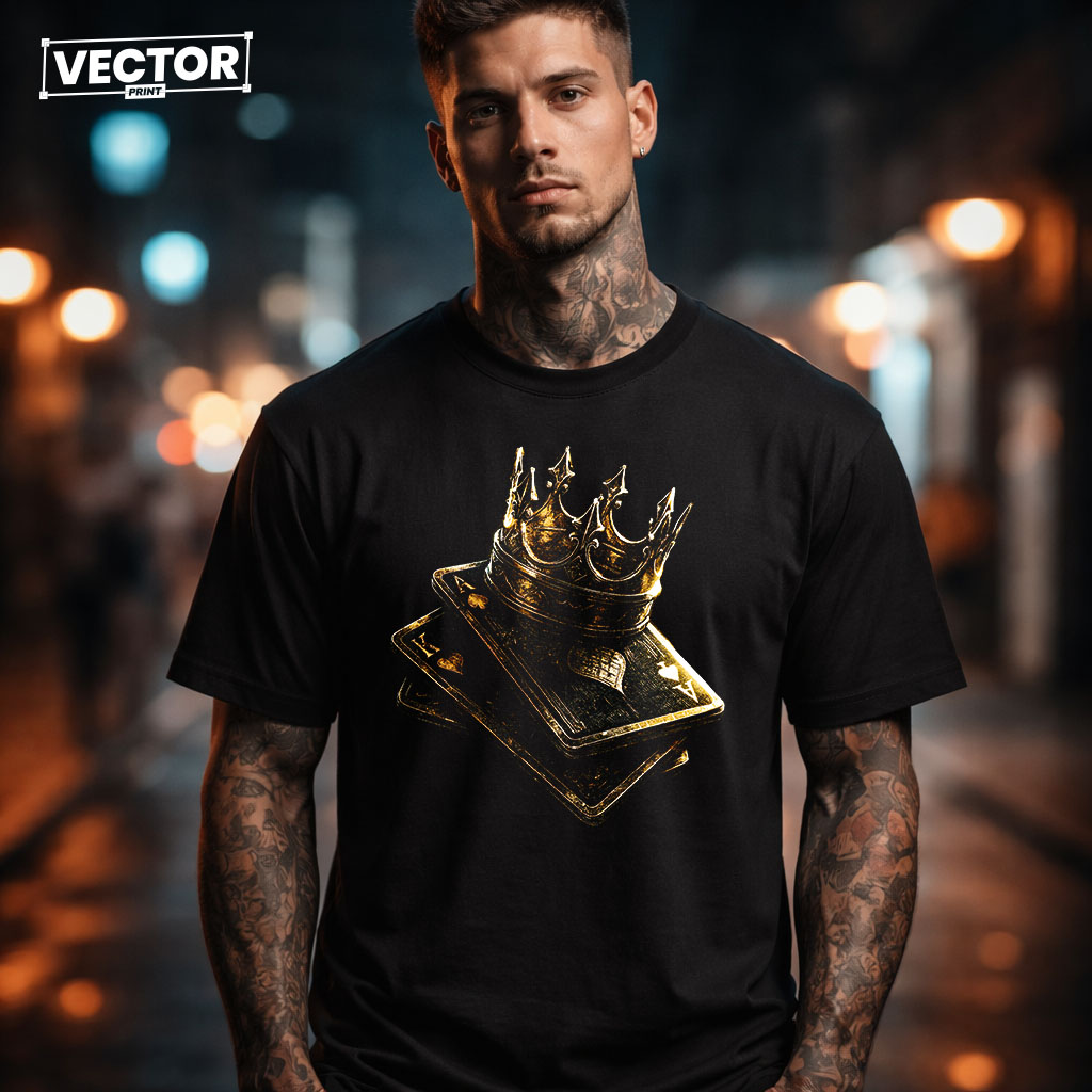 Чоловіча чорна футболка з принтом VECTOR_UNDERGROUND_0187