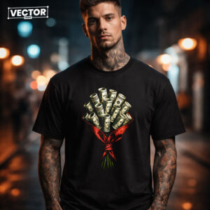 Чоловіча чорна футболка з принтом VECTOR_UNDERGROUND_0190