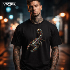 Чоловіча чорна футболка з принтом VECTOR_UNDERGROUND_0199