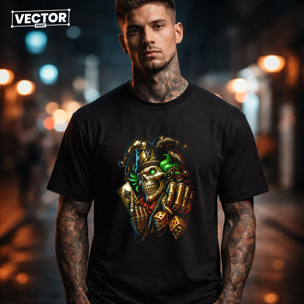 Чоловіча чорна футболка з принтом VECTOR_UNDERGROUND_0217