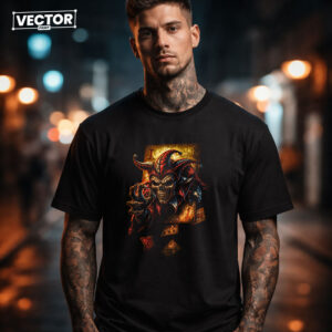 Чоловіча чорна футболка з принтом VECTOR_UNDERGROUND_0218
