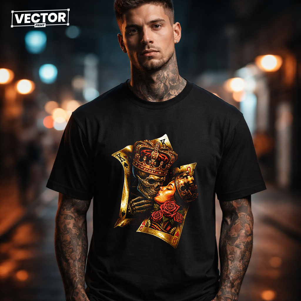 Чоловіча чорна футболка з принтом VECTOR_UNDERGROUND_0219