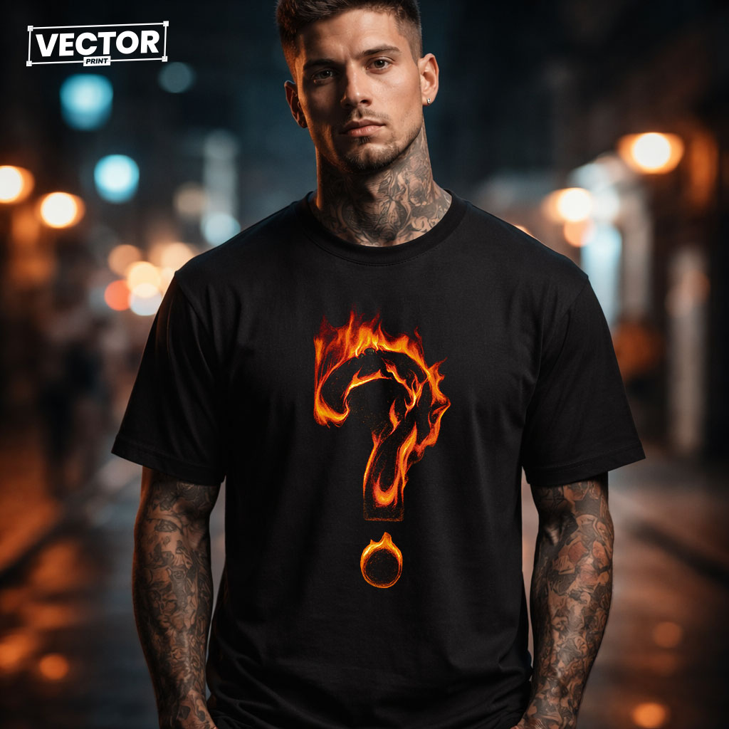 Чоловіча чорна футболка з принтом VECTOR_UNDERGROUND_0221