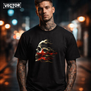 Чоловіча чорна футболка з принтом VECTOR_UNDERGROUND_0226